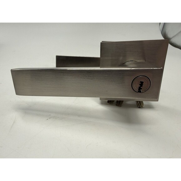 Square Entrance Lever Exterior Door Lock Set Reversible Heavy Duty Silver - Picture 9 of 14